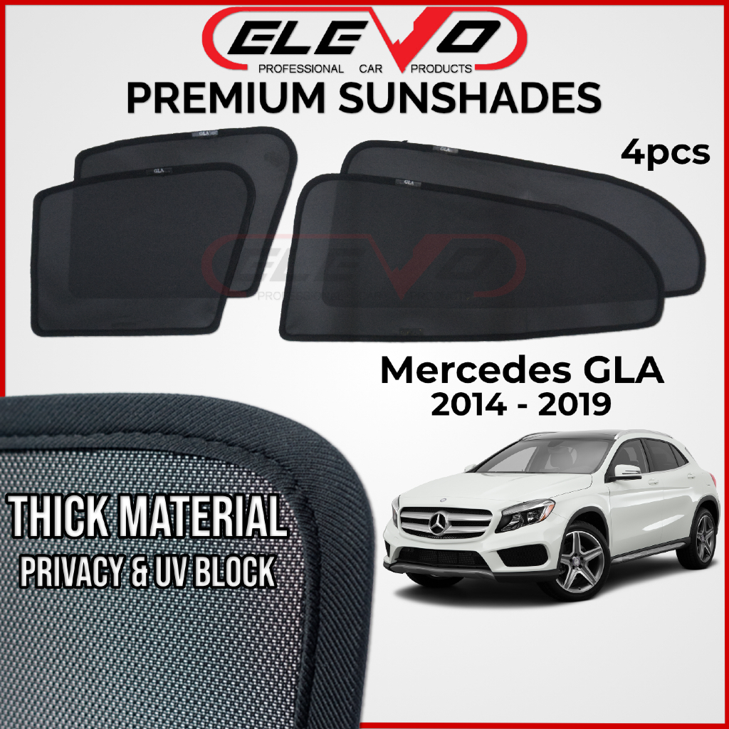 ELEVO Mercedes Benz GLA 2014 to 2019 Sunshade Shade Sun Windows 4pcs ...