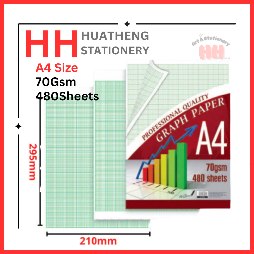 【1RIM=480SHEET ! ! !】UPDATE A4 GRAPH PAPER 480S 70GSM (1 SIDE / 2 SIDE ...