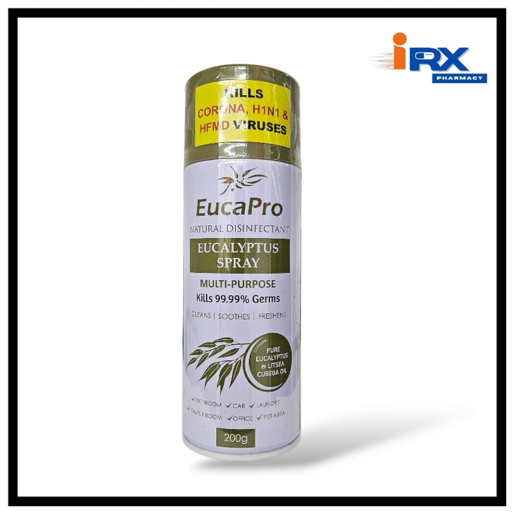 Eucapro Eucalyptus Spray 200g | Multi Purpose kill 99.9% Germs | Shopee ...
