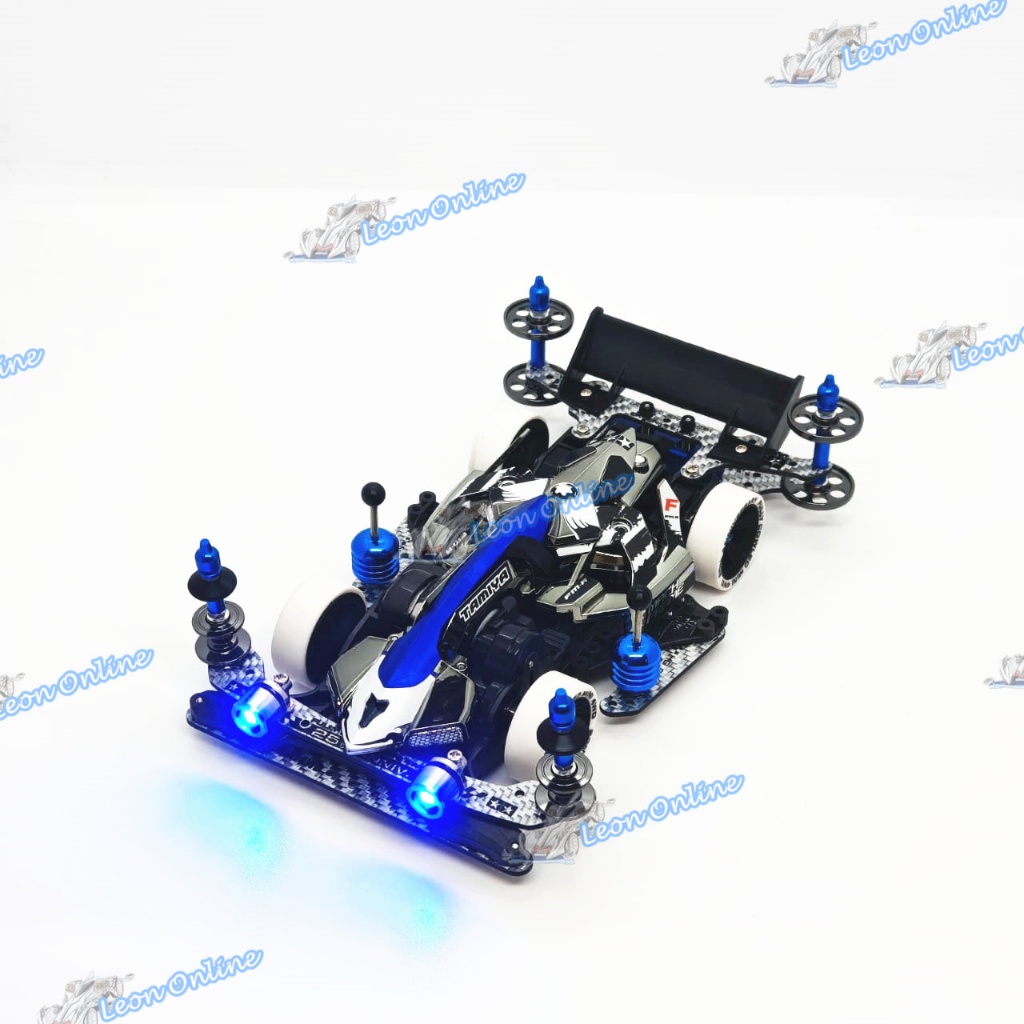Kereta Model Tamiya Mini 4WD Mach Frame Black Metallic FMA Chassis ...