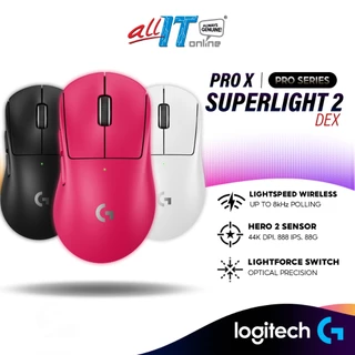 Logitech G PRO X Superlight 2 DEX LIGHTSPEED Wireless Gaming Mouse with HERO 2 Sensor, LIGHTFORCE Switches, Egonomic