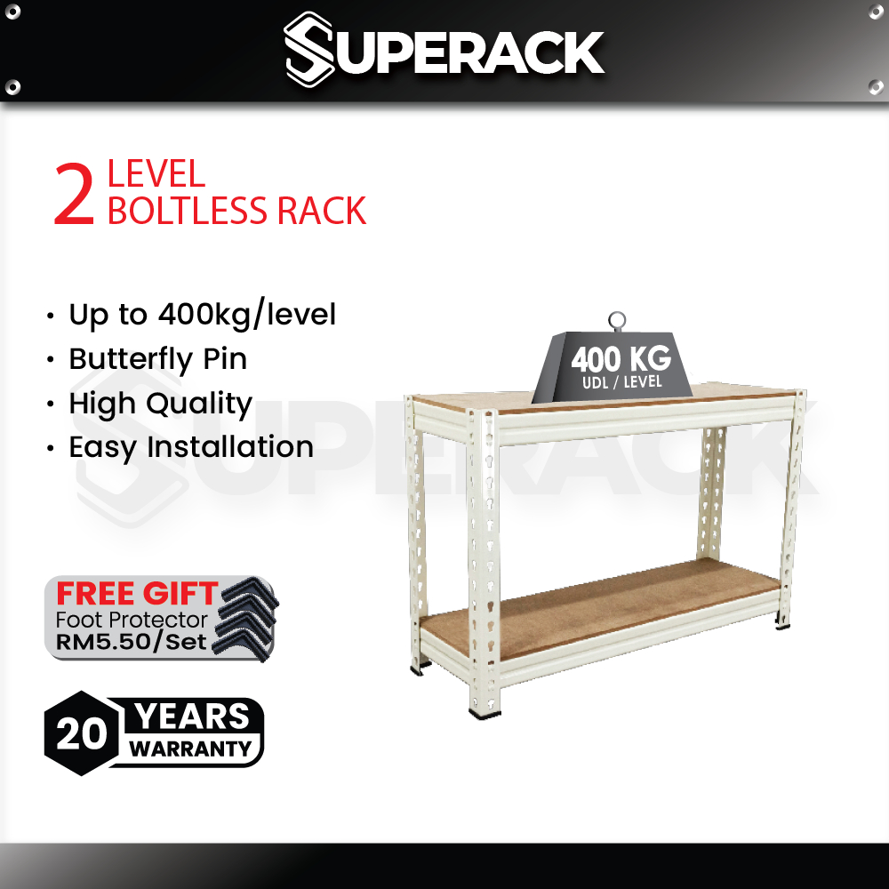 SUPERACK Boltless Rack Rak Besi Rak Barang 60-120cm(H)X30-60cm(D)X60 ...