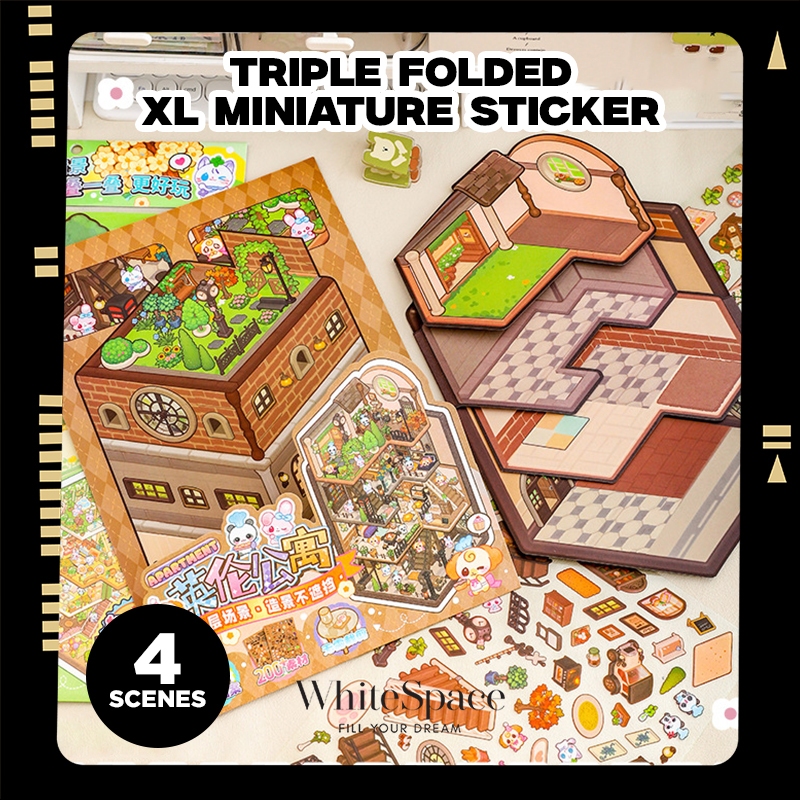 Deegbbyi 3D Haus Sticker Set - 20 Motive Mit Pinzette Für Kreative DIY Projekte