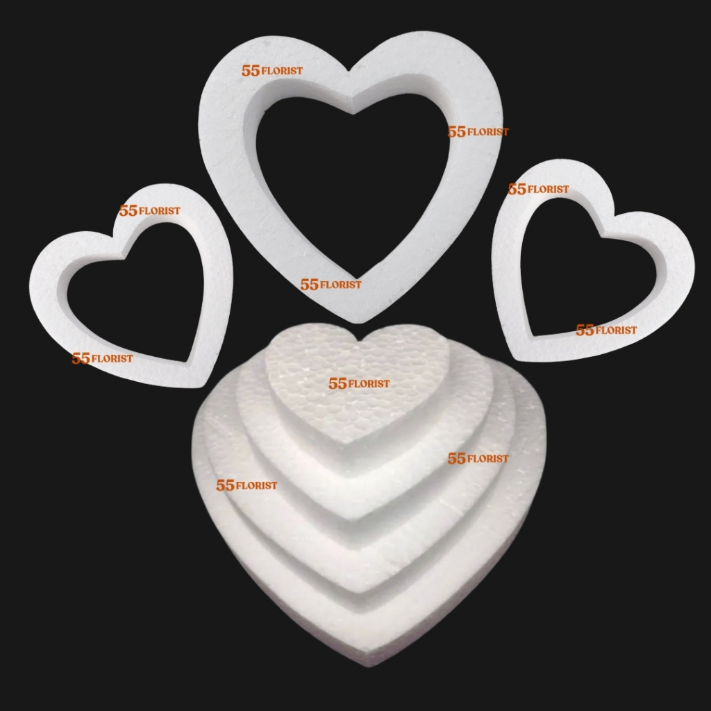 LOVE SHAPE POLYFOAM POLIFOAM POLIFOM POLIFORM GABUS POLYSTRENE TAPAK ...