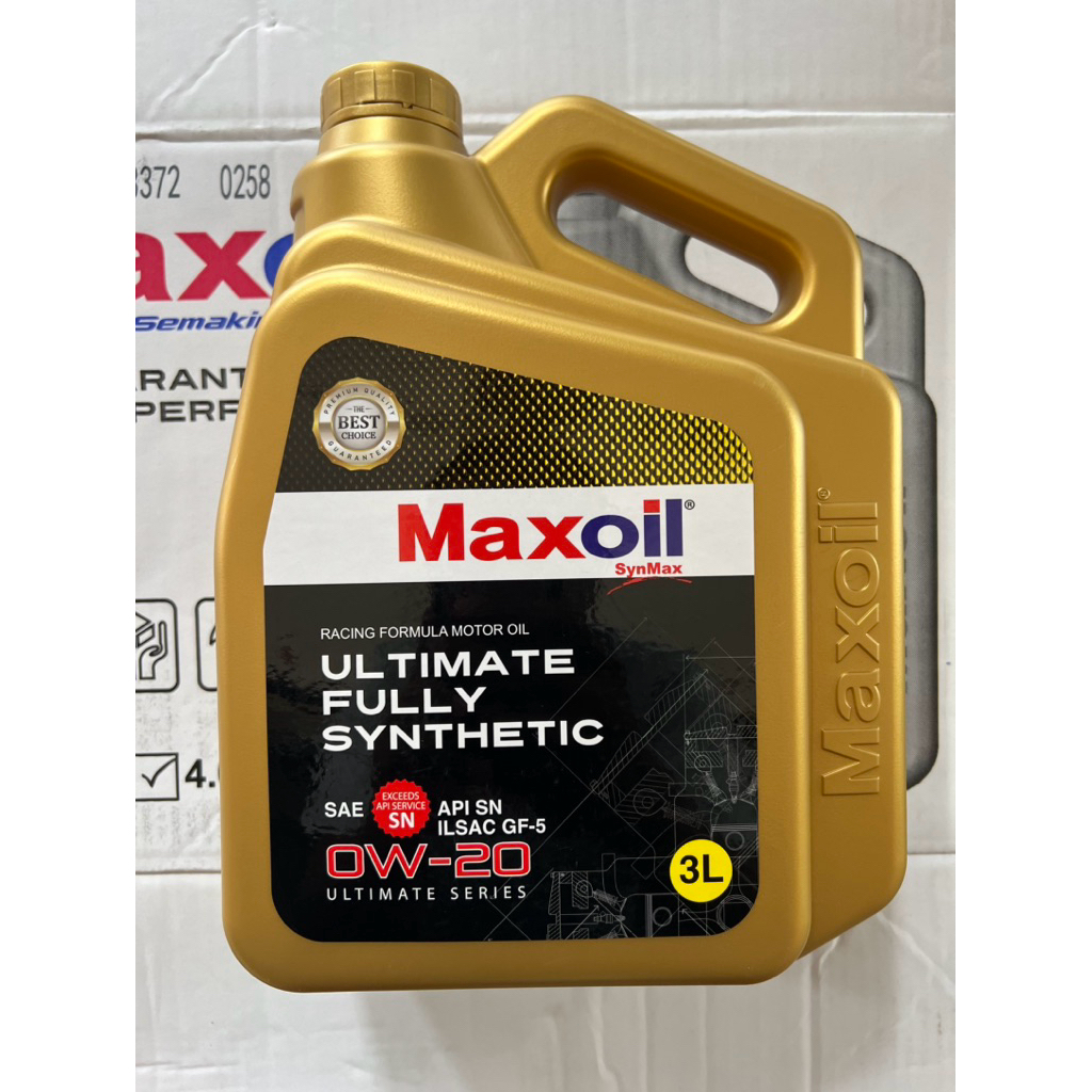 *MAXOIL* Fully Synthetic 0W20 API SN ILSAC GF-5 (3L) | Shopee Malaysia