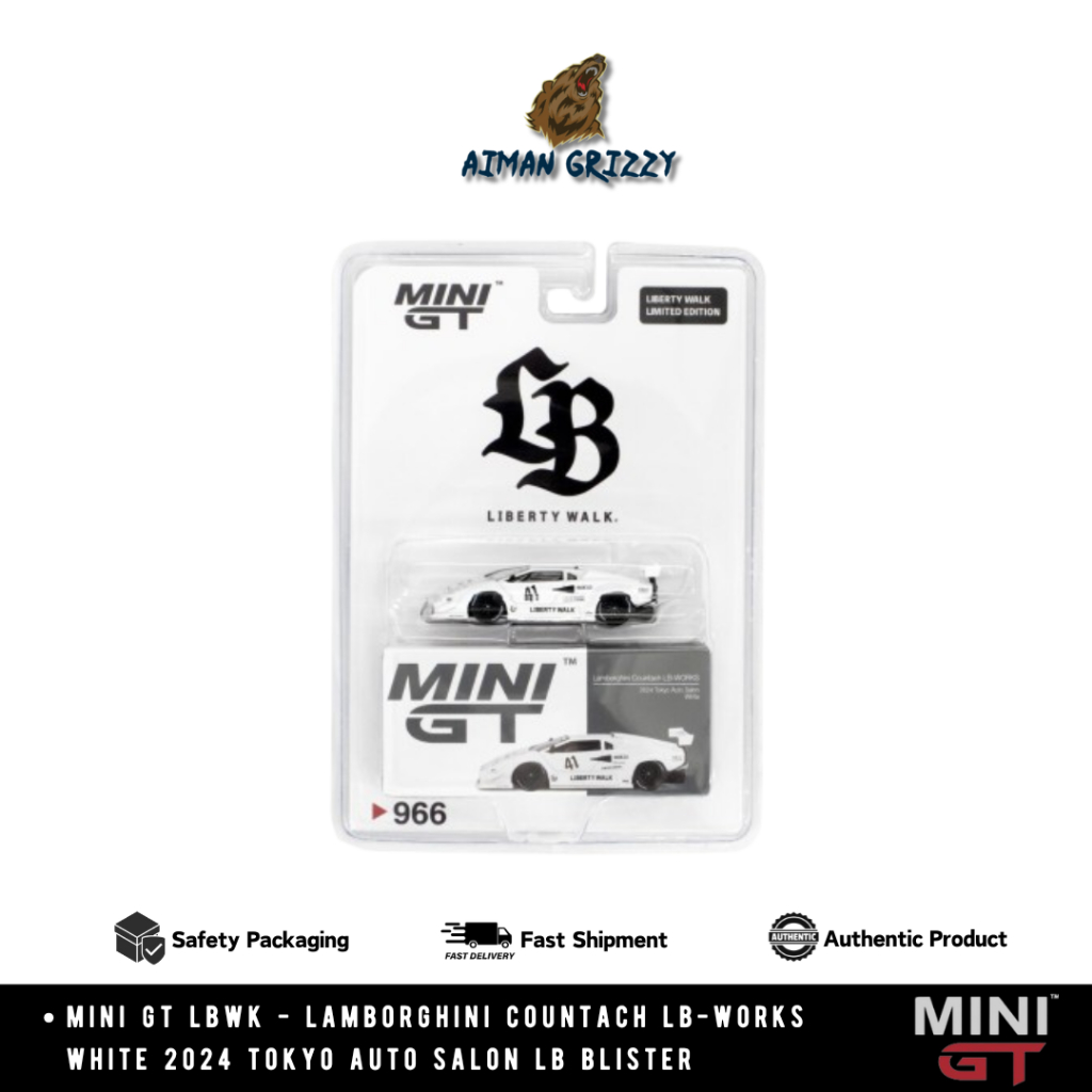 Mini GT LBWK Edition Lamborghini Countach LB-Works White 2024 Tokyo ...