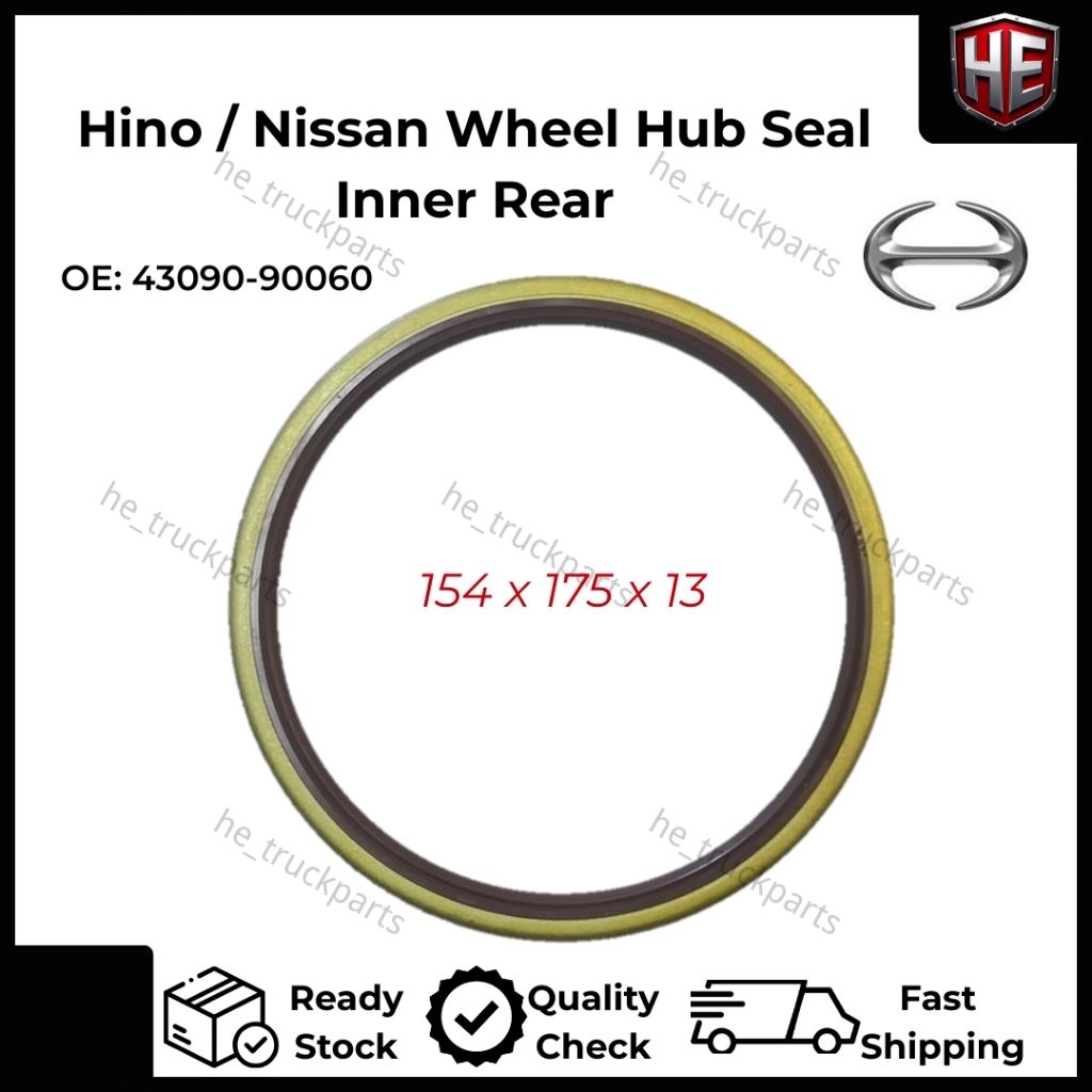 Hino / Nissan Wheel Hub Seal Rear Inner 154 x 175 x 13 (43090-90060 ...