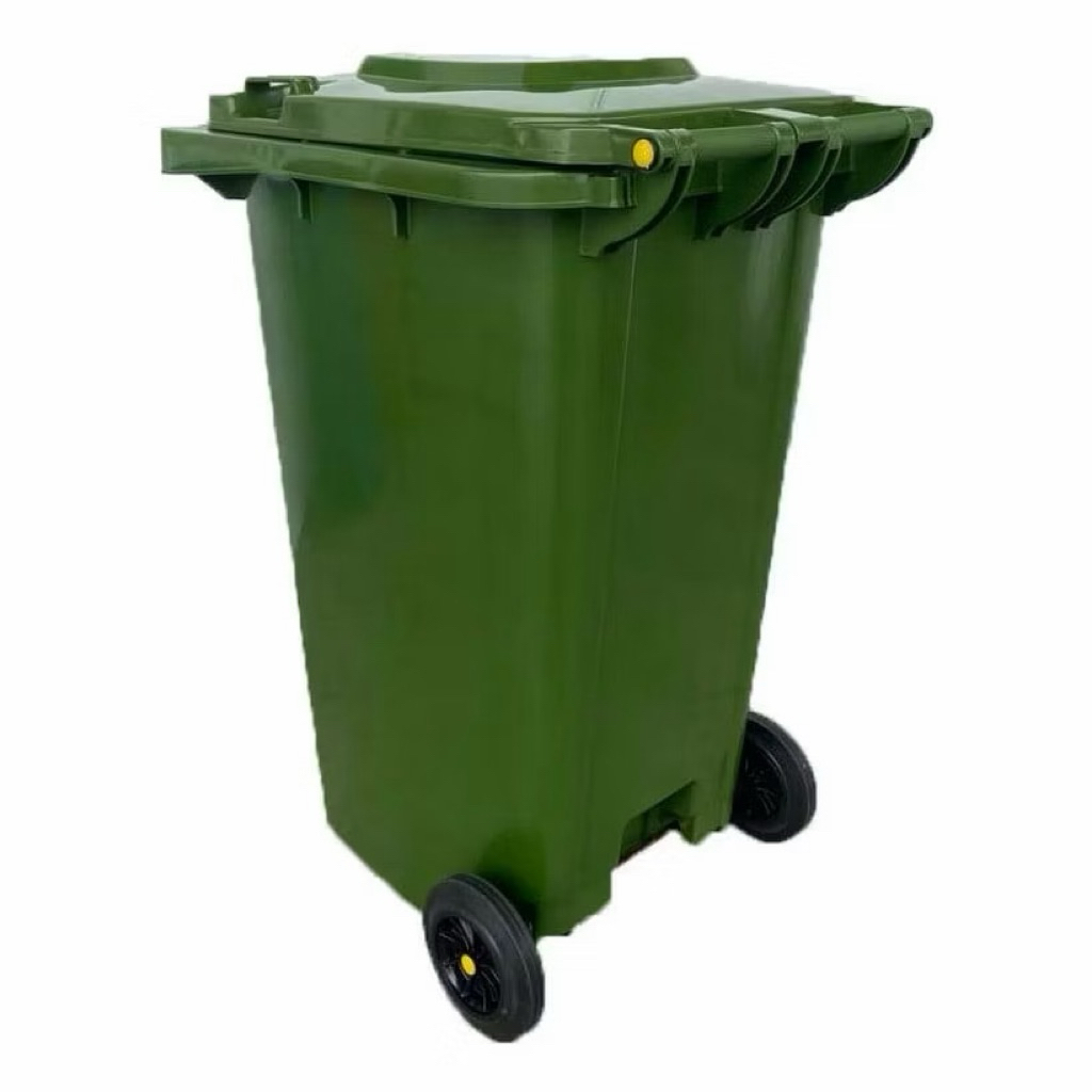【120L 240L】 Big Green Dustbin / Large Outdoor Green Plastic Dustbin ...