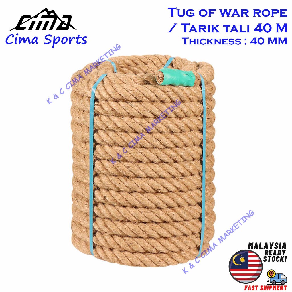 Cima Tug Of War Rope / Tarik Tali 40 Meter / 130 Feet Thickness : 40MM ...