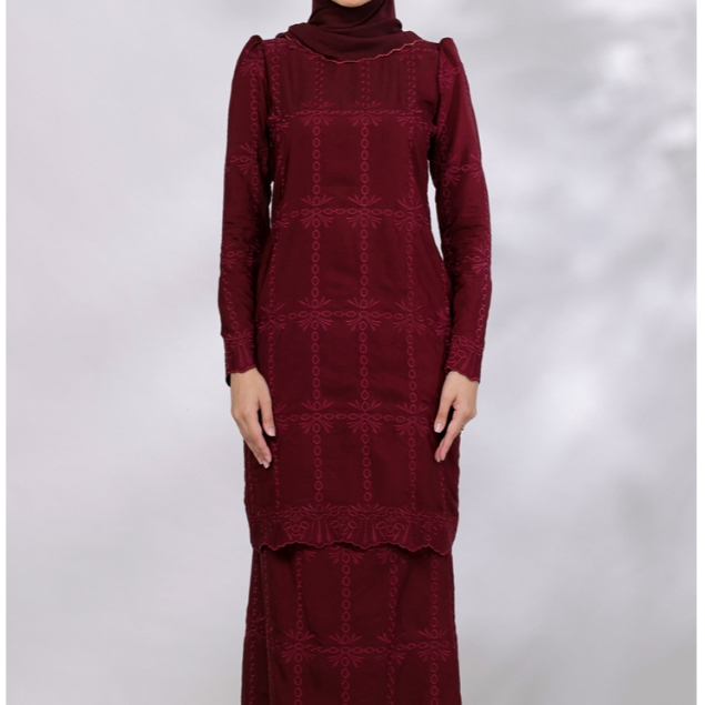 TIANNA KURUNG | KURUNG MODEN | MAWAR COTTON | KURUNG KLASIK