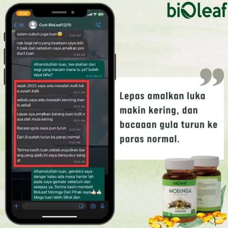 BUY 3 FREE 1 [READY STOCK] Bioleaf MORINGA Oleifera kini dalam bentuk ...
