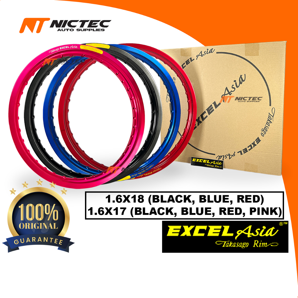 EXCEL ASIA TAKASAGO ALLOY RIM 1.60X18 1.60X17 BLUE BLACK RED RXZ LC135 ...
