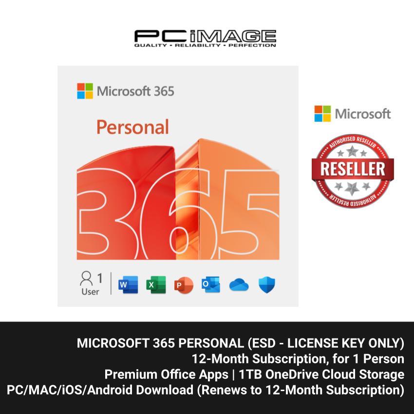 Microsoft 365 Personal | License Key 1-User PC/Mac | 1Year Subscription ...