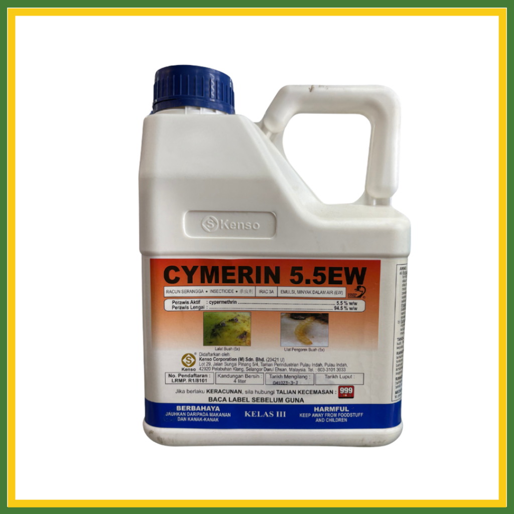 KENSO CYMERIN 5.5EW (Cypermethrin 5.5% w/w EW) Insecticide 4L | Shopee ...