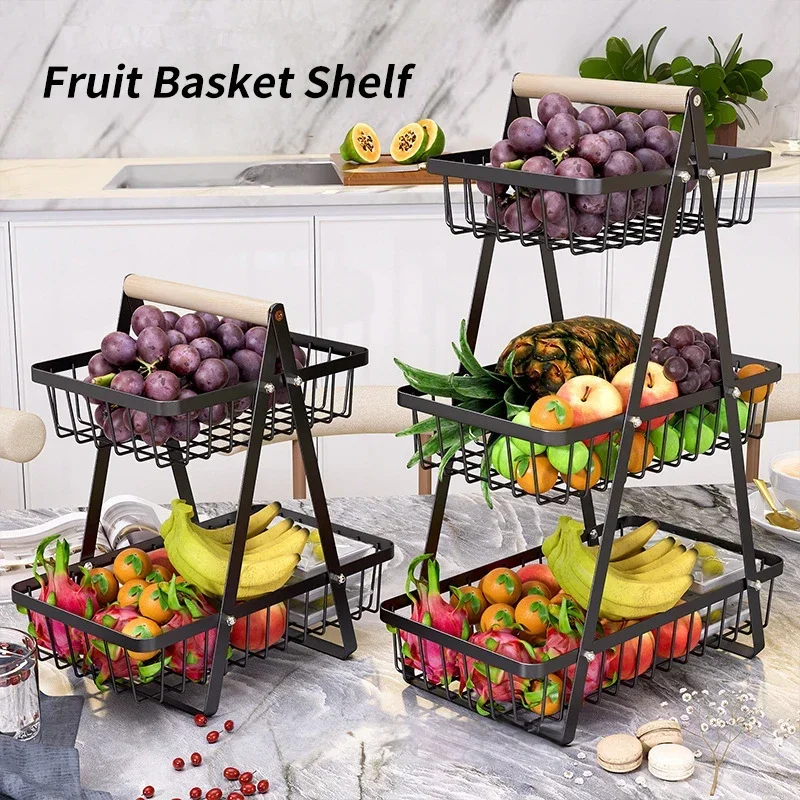 2/3 Tier Onion Rack Fruit Basket Rak Bawang Bertingkat Vegetable ...