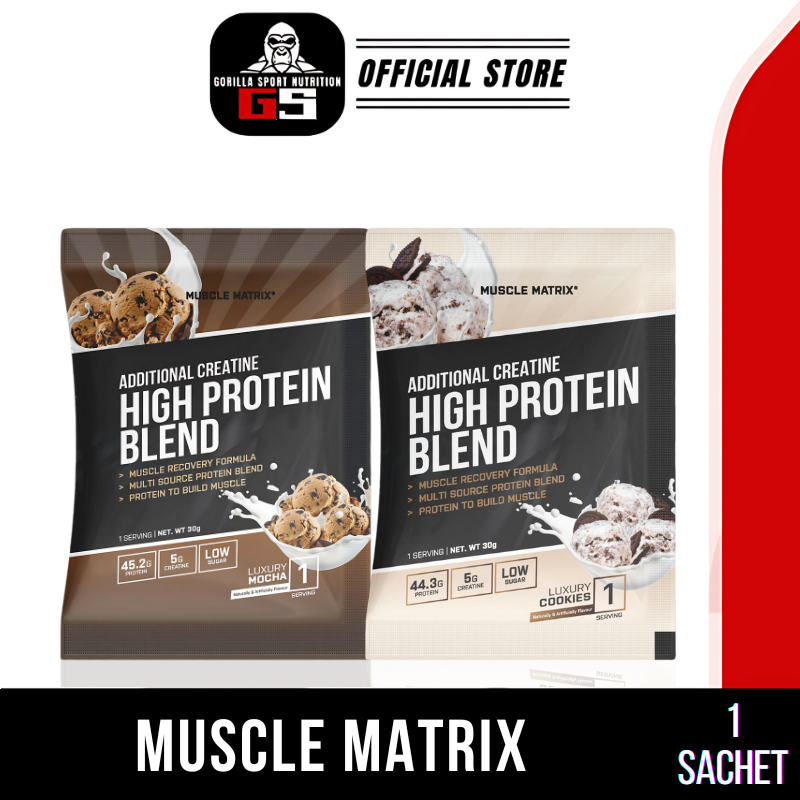 Muscle Matrix Whey Sachet High Bend Protein With Creatine Halal Lab ...