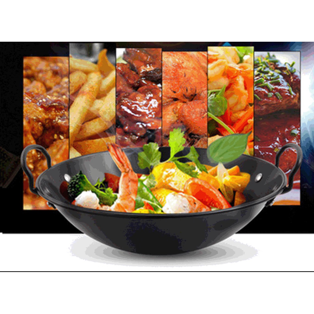 【Cookware】Kuali Hitam Tak Melekat | Black Enamel Wok | Iron Wok | Kuali ...