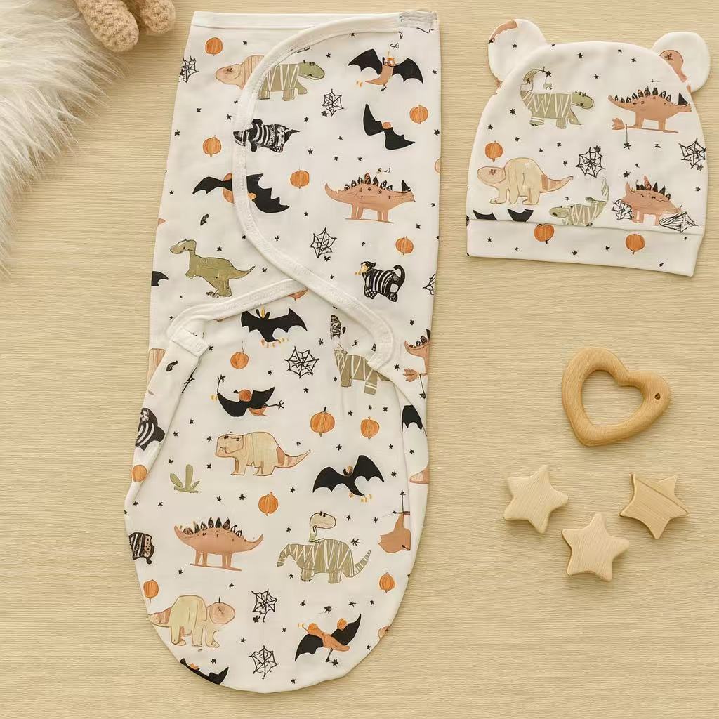 swaddle baby new born sleeping bag sack infant wrappers wrap baby hat ...