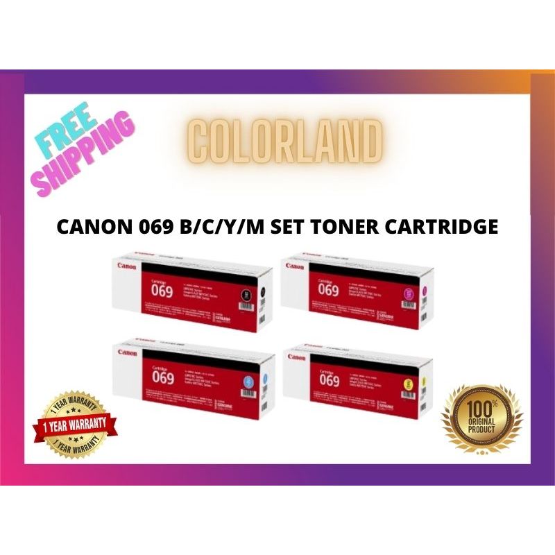 CANON 069 TONER CARTRIDGE ORIGINAL CART 069 SET (B,C,M,Y) | Shopee Malaysia