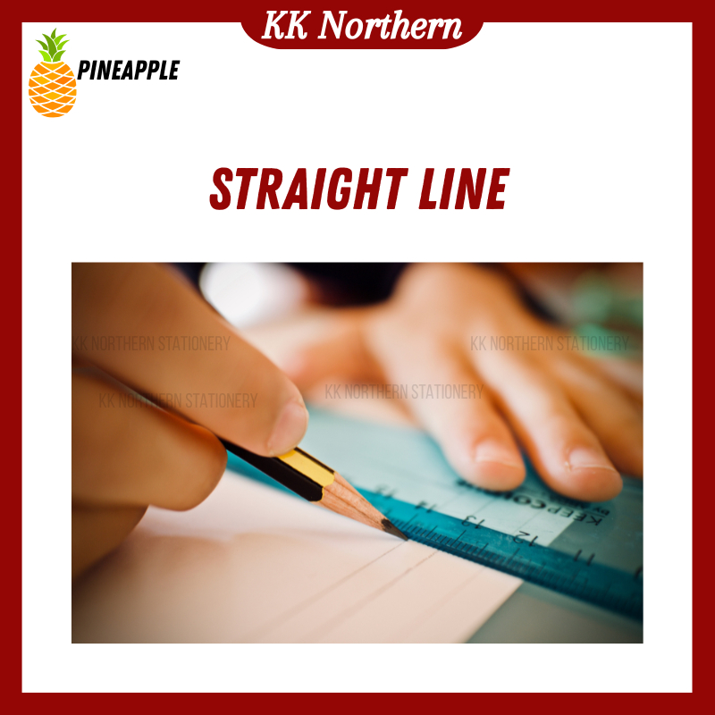 PINEAPPLE Pembaris Sekolah OPP Plastic Student Ruler Plastic Straight ...