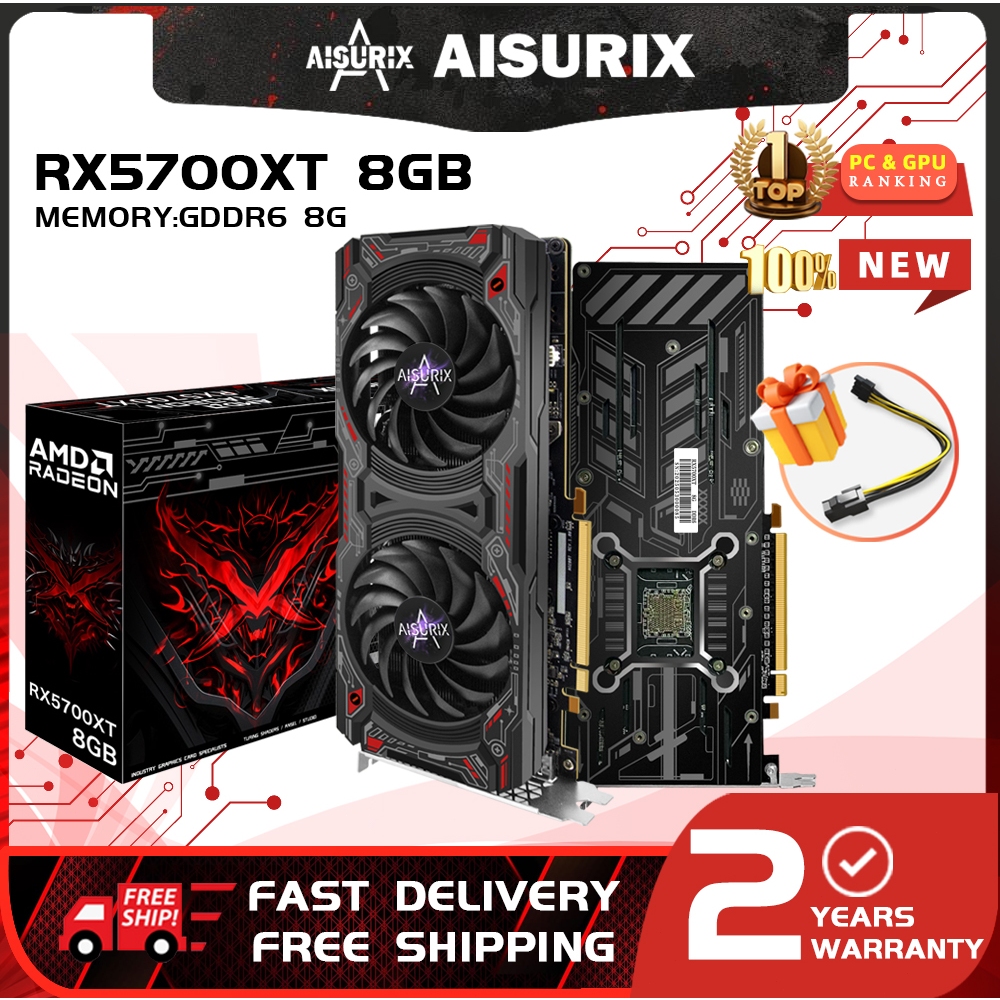 AISURIX New Graphics Card RX5700XT 8GB Gaming Computer GPU Video card ...
