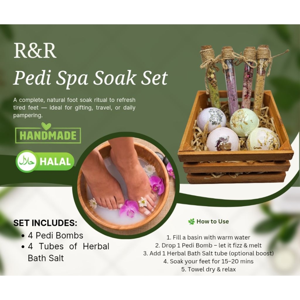 R&R Pedi Spa Soak Set (Halal&Handmade) | Shopee Malaysia