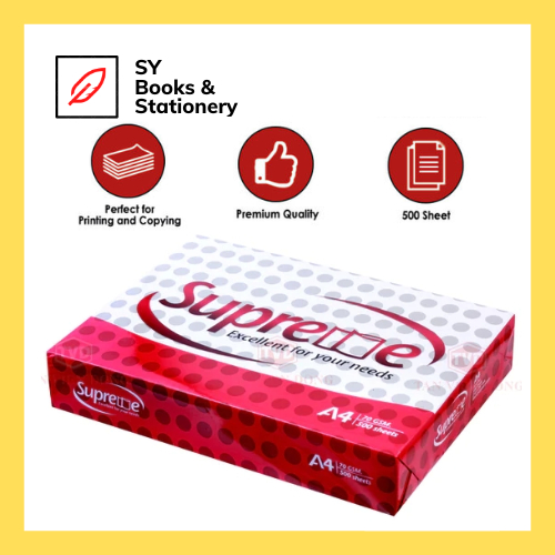 SUPREME A4 Copier Paper 70Gsm 500's | Shopee Malaysia