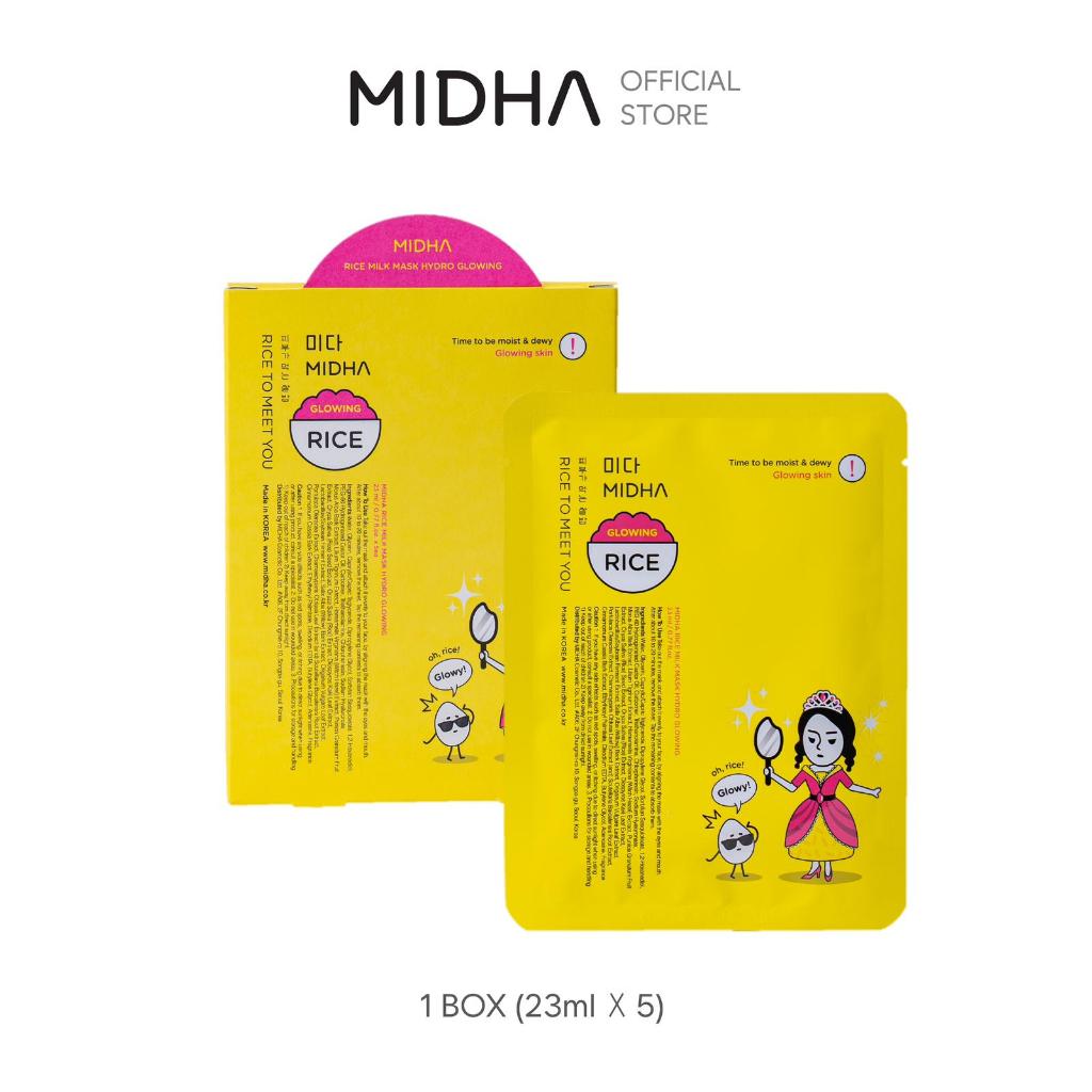 MIDHA Rice Milk Mask Hydro Glowing (23ml) x5pcs | Shopee Malaysia