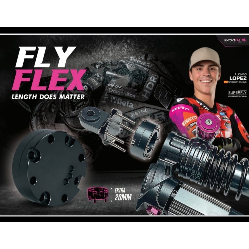 SUPERFLY PROJECT FLYFLEX ( RISER) UNIVERSAL 10MM + 20MM SET FOR ( 1PC ...