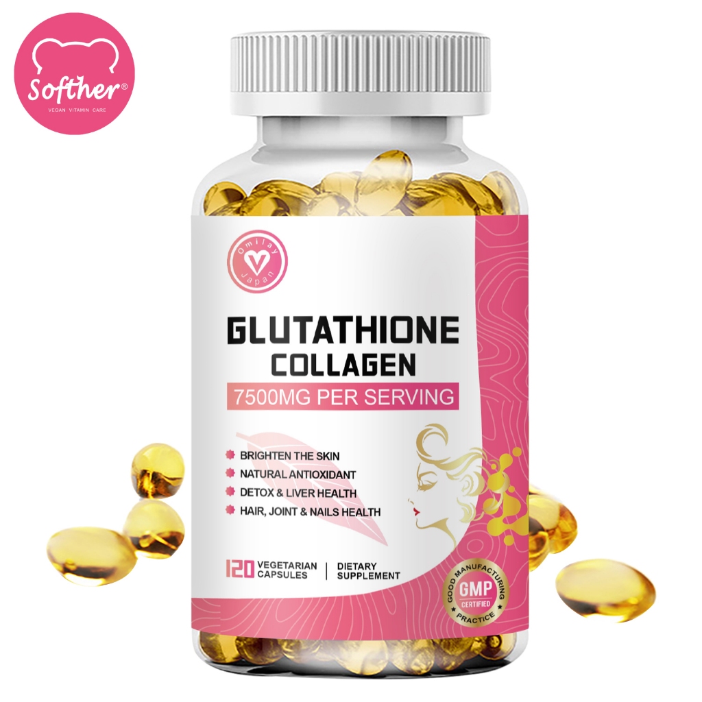 Softher Glutathione Collagen Capsule Anti-Aging Skin Whitening Support Hair  and Nails Health Beauty | Shopee Malaysia