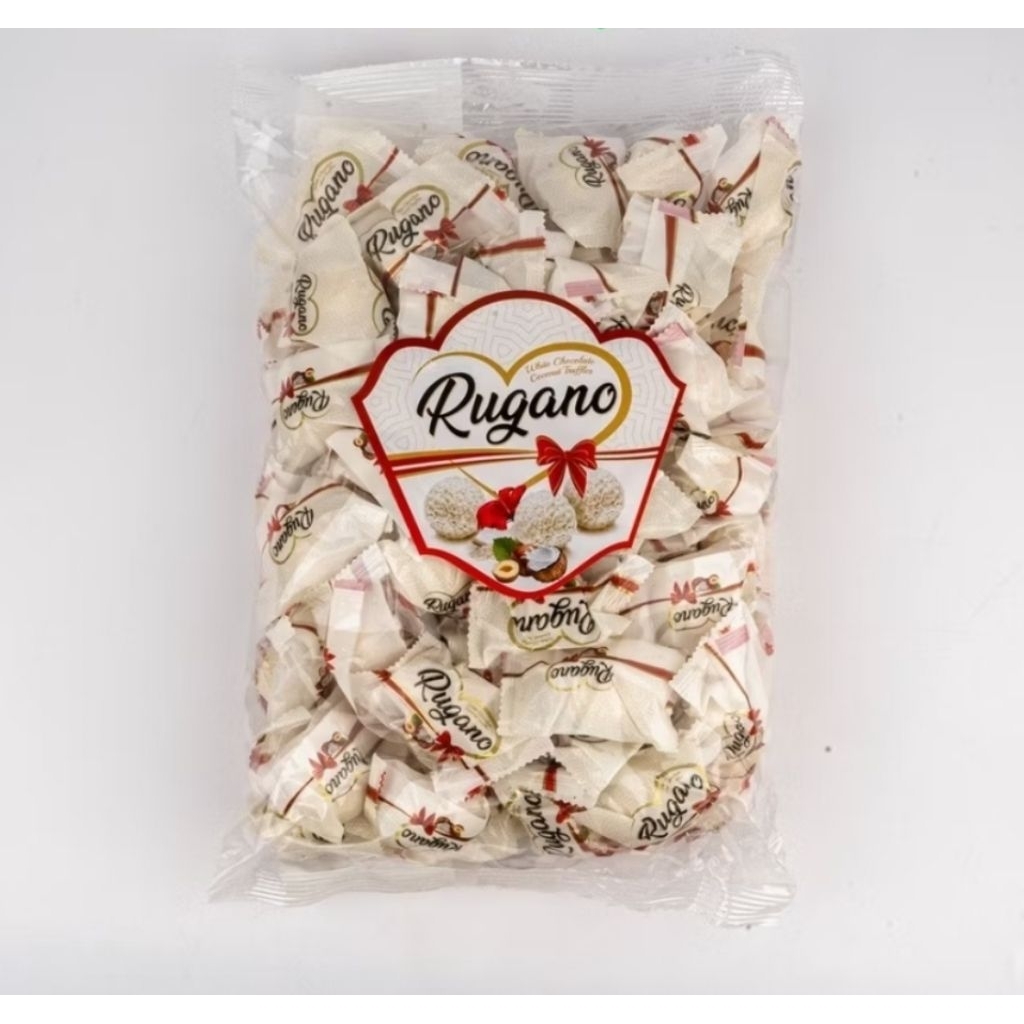 Rugano White Coconut Covered Chocolate With Hazelnut Polybag 1kg ...