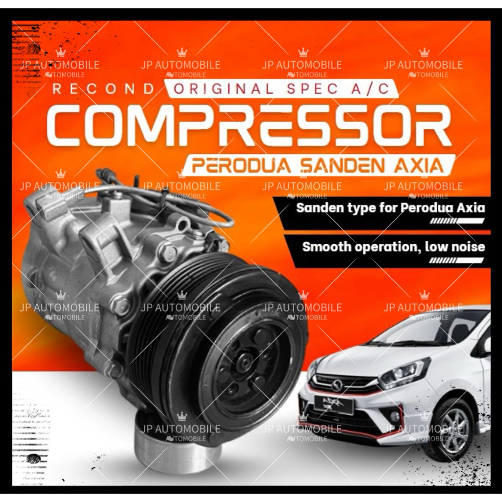 Original Recond PERODUA AXIA Aircond Compressor SANDEN AXIA 6PK ...