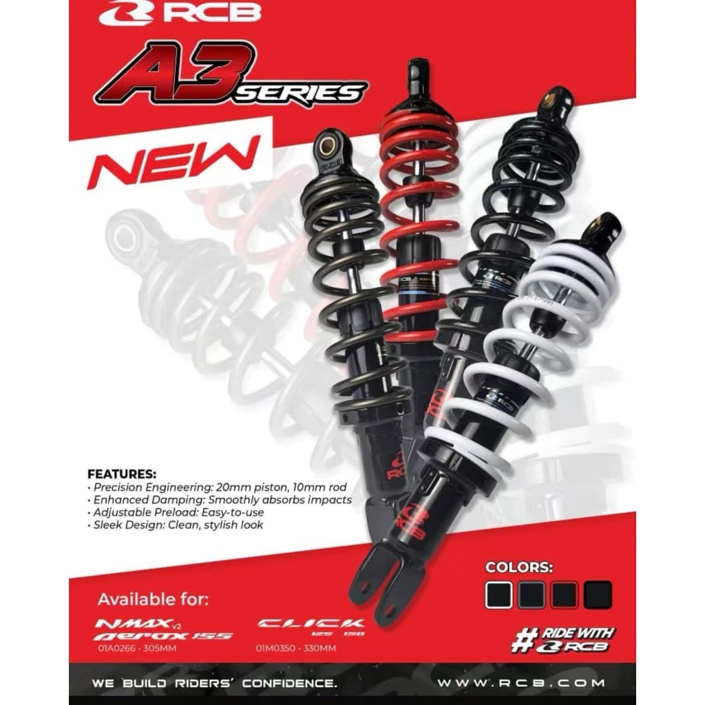 RCB A3 SERIES DUAL SHOCKS ABSORBER & MONOSHOCK LAGENDA / EX5 / DASH ...