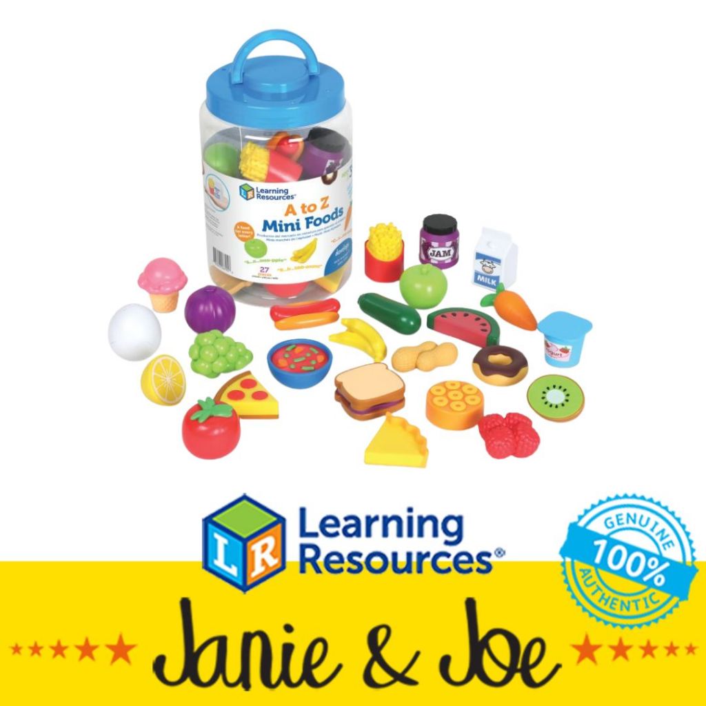 Learning Resources A To Z Mini Foods- Age 3+, Alphabet, ABC, Colours ...