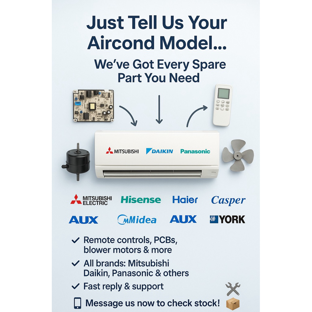 100% original Aircond spareparts for Daikin Panasonic Mitsubishi Midea ...