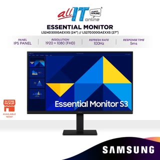 SAMSUNG Essential Monitor S3 S30GD 24" / 27" FHD IPS Monitor | 100Hz | LS24D300GAEXXS / LS27D300GAEXXS