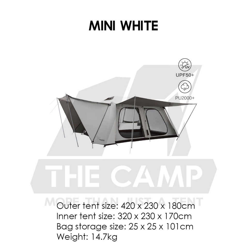 Vidalido Vicore Automatic Tent Large Mini Black White Camping