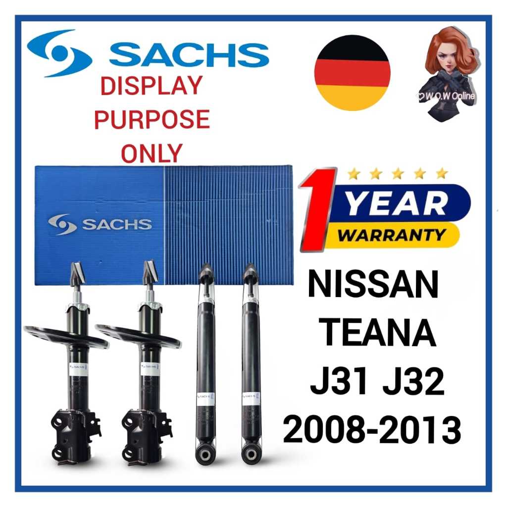 (WARRANTY 1YEAR) SACHS SHOCK NISSAN TEANA J31 J32 2.0 2.5 ABSORBER ...