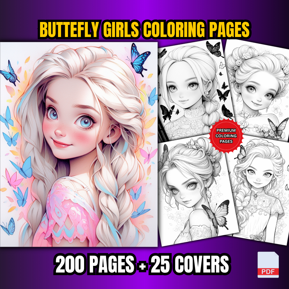 [PDF] 200 Butterfly Girl Coloring Pages For Adults | Shopee Malaysia