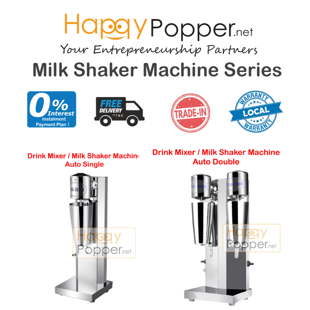 Happypopper Commercial Electric Drink Mixer Milkshake Milk Foam Mixer ...