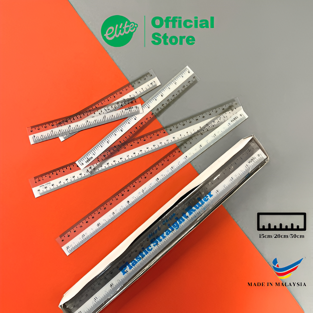 ELITE Plastic Ruler | Flexible | 1pcs | Shopee Malaysia