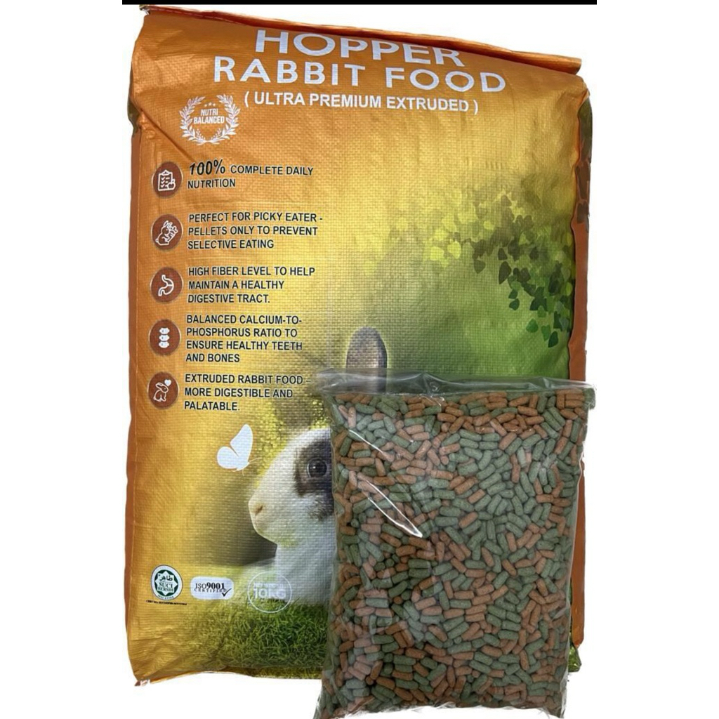HOPPER Rabbit & Guinea Pig Food Repack (1kg)(500g) | Shopee Malaysia