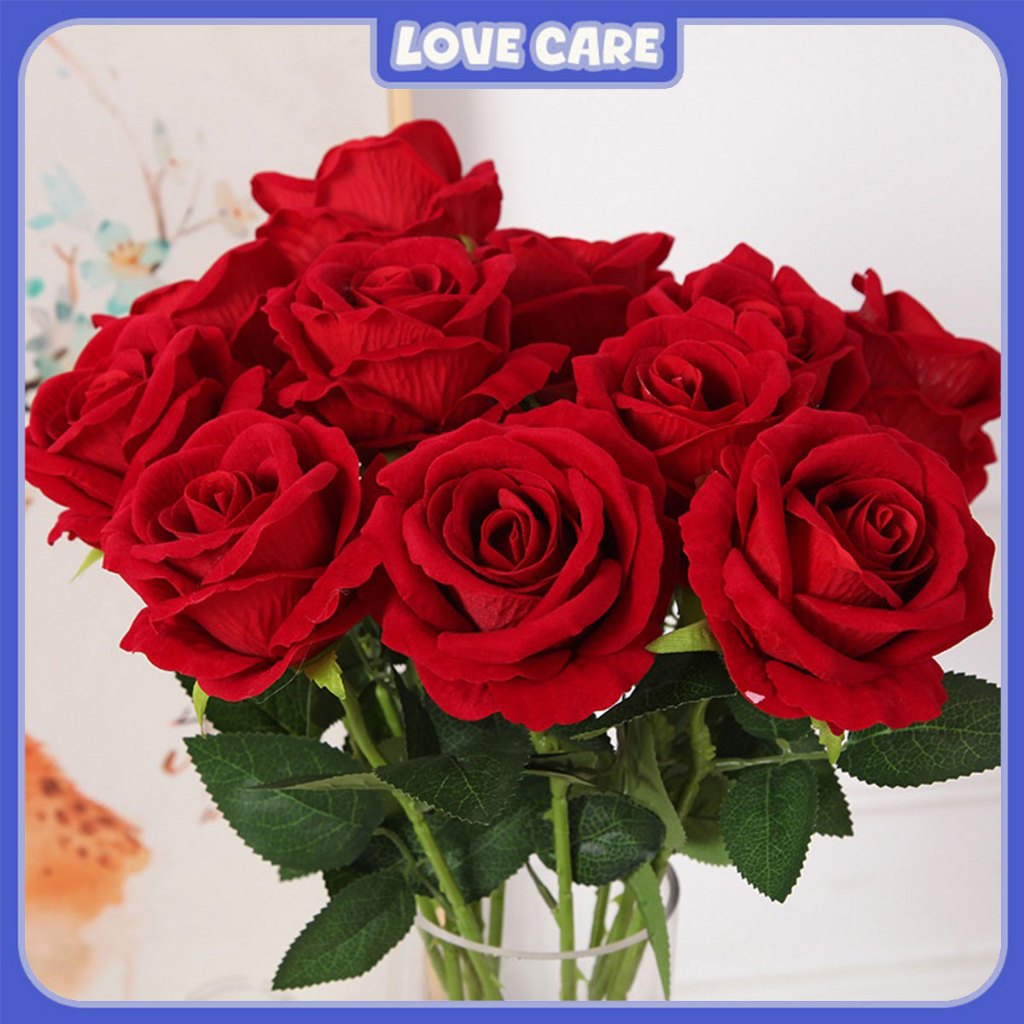 High Quality Velvet Rose&Cloth Rose Fake Rose Fake Flowers Artificial ...
