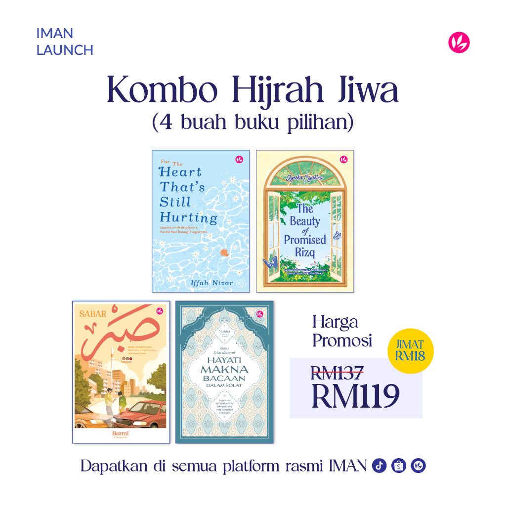 Kombo Hijrah Jiwa (Sabar + Solat + Rizq + Forgiveness) - PL Julai | Shopee Malaysia