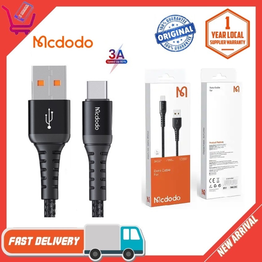 Mcdodo 3A Cable Durable Fast Charging Data USB Cable For Micro Type-C ...