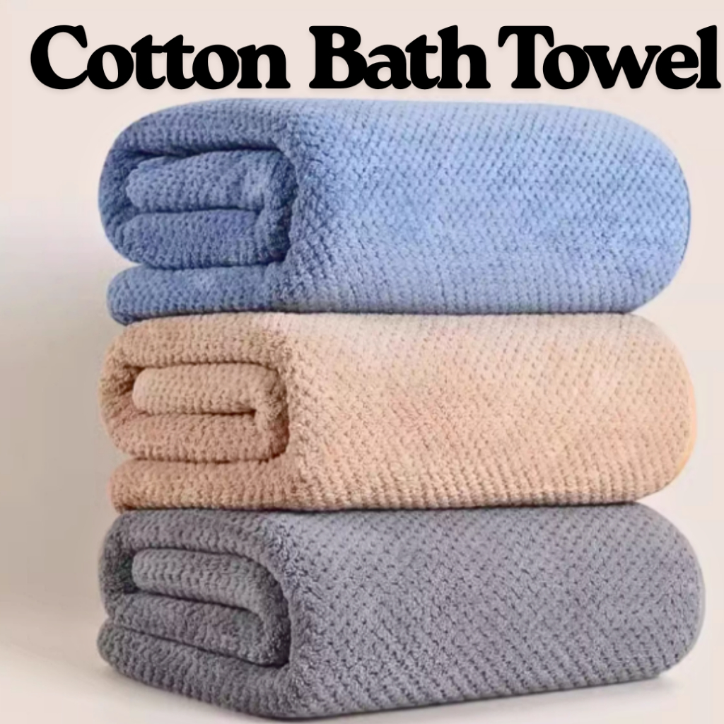 Tuala mandi Cotton Fiber Towel Serap Air Bath Towel/Standard Size Extra ...