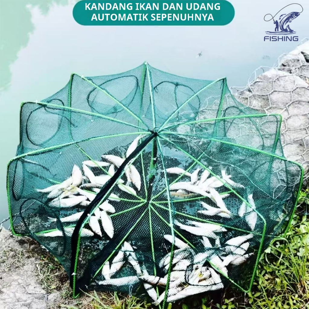 Foldable Hexagonal Octagonal Fishing Net Fish Shrimp Crab Loach Yellow ...