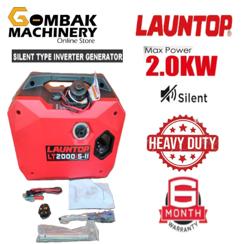 Launtop LT2000iS-ii Silent Type Inverter Petrol Generator 2kW 6 Months ...