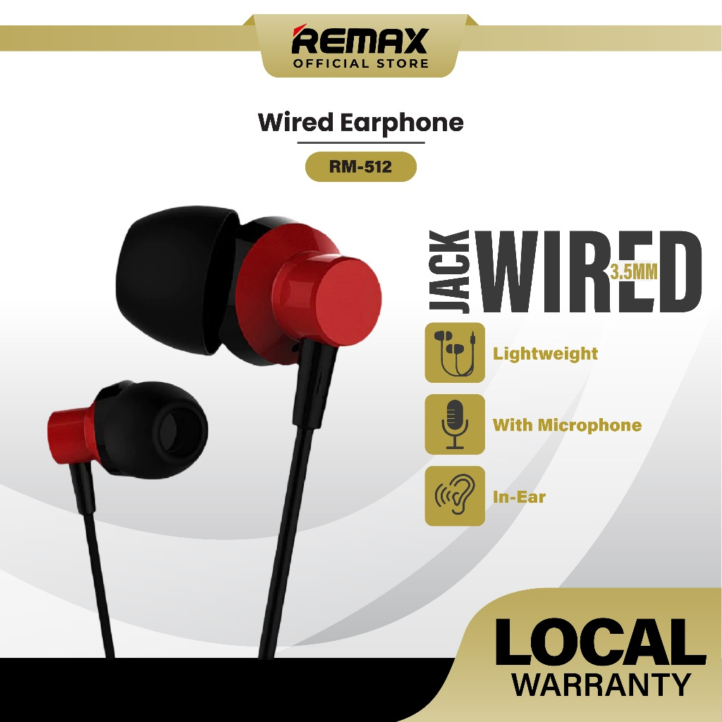 Remax RM-512 Wired Metallic Texture Pure Music Lightweight Comfortable ...