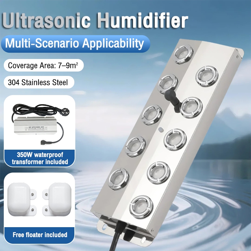Ultrasonic Mist Maker Fogger 10 Head Humidifier/Atomizer DC 48V ...
